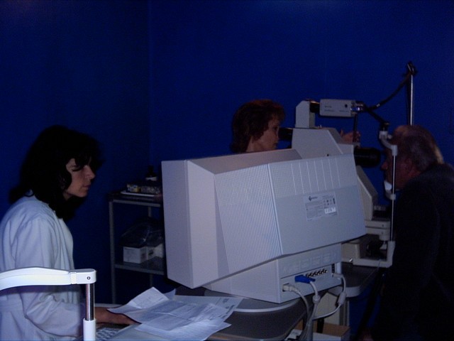 provedení fluorescenční angiografie