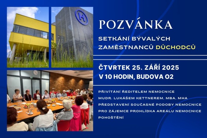 Pozvánka na společné setkání bývalých zaměstnanců důchodců 2025