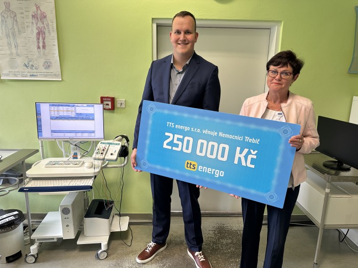 Děkujeme TTS energo za podporu moderní medicíny v Třebíči