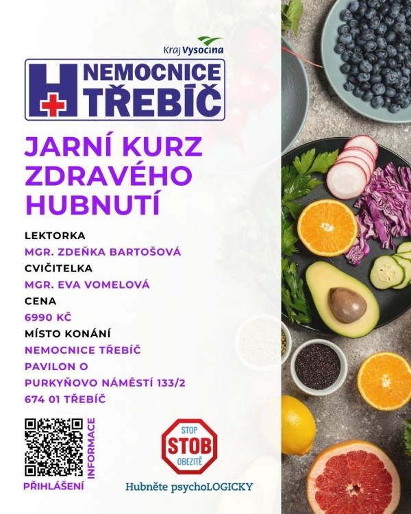 Jarní kurz zdravého hubnutí v Nemocnici Třebíč