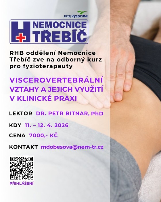 Pozvánka na odborný kurz Viscerovertebrální vztahy a jejich využití v klinické praxi