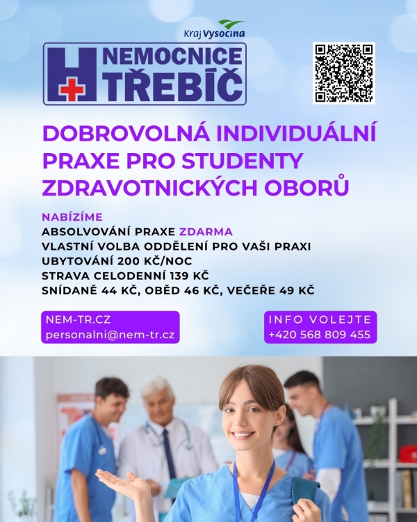 Dobrovolná individuální praxe nabízí studentům zdravotnických oborů zkušenost přímo z provozu