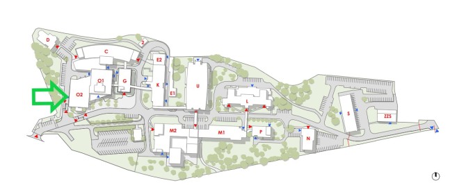 Mapa areálu Nemocnice Třebíč